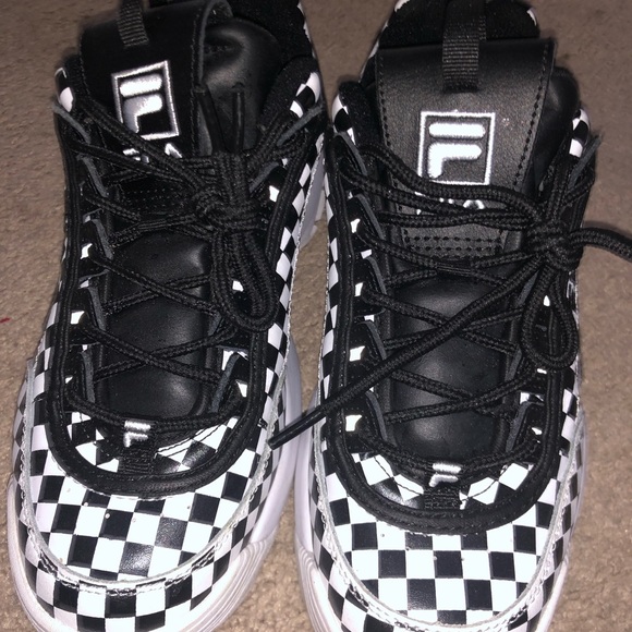 fila checkered shoes